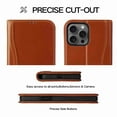thumbnail image 5 of Dteck for iPhone 15 Plus Wallet Case, Shockproof PU Leather Flip Folio Case with Card Holders RFID Blocking Kickstand TPU Inner Shell Clasic Phone Cover for Men Women, Brown, 5 of 8