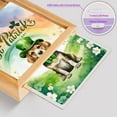 thumbnail image 4 of Happy St. Patrick’s Day Beagle with Green Hat Shamrocks Rainbow Acrylic Plaque with Wood Photo Frame Box Beagles Dog Lover Gifts Idea Light Box - 03007, 4 of 5