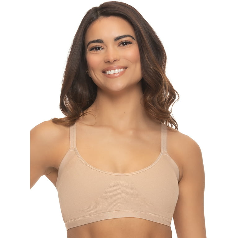 Felina Womens 2 Pack Side Smoothing Seamless Wire Free Bra Size M