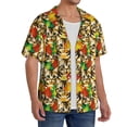 thumbnail image 2 of Kdxio Men's Hawaiian Shirt for Men Short Sleeve Shirt Kittens With Maple Leaves Summer Casual Holiday Beach Button Down T-Shirts, 2 of 5