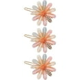 thumbnail image 1 of Pack de 3 horquillas con flores para niñas y mujeres Horquillas Horquillas decorativas con pedrería Horquillas metálicas doradas Accesorios para el cabello Horquillas, 1 of 8