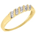 thumbnail image 5 of 10K Yellow Gold Diamond Engagement Ring Wedding Band Trio Bridal Set .10 Ct., 5 of 9