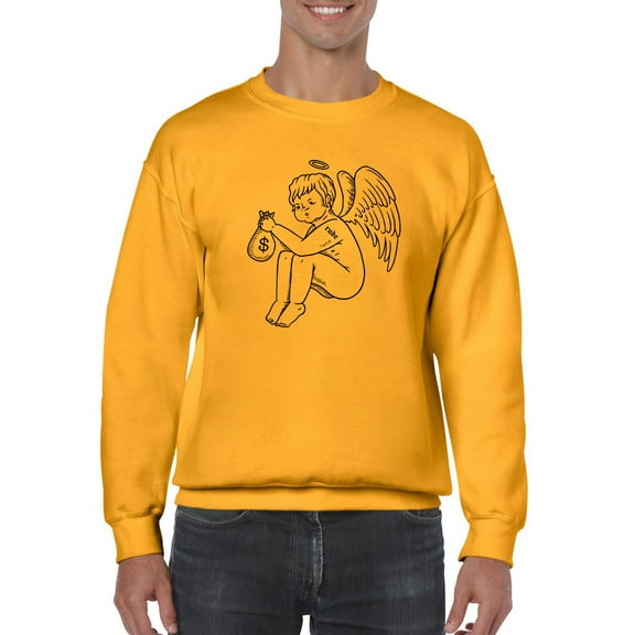 Rude Angel Sweatshirt Men -Smartprints Designs, Male Medium