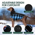 thumbnail image 4 of Kuoser Reversible Waterproof Dog Coat Warm Pet Jacket with Reflective Strip - Blue, 3XL, 4 of 8