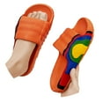 thumbnail image 3 of Mens Slippers,Men Slippers EVA Thick Sole Lightweight Comfort Summer Slippers for Outdoor Indoor Casual Wear,Slippers for Men,Orange,3.5, 3 of 9