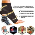 thumbnail image 2 of 6 Pairs Dr Sock Soothers Socks Anti Fatigue, Vita Wear Copper Infused Magnetic Foot Support Compression Sock (6 Colors, S/m) -ys, 2 of 5