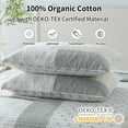 thumbnail image 5 of Bedduvit Beige Gray Queen Quilt - 100% Organic Cotton Floral Real-Patchwork Plaid Reversible Quilted Bedspread for Queen Size Bed, Modern Farmhouse Lightweight All-Season 3-Piece Comforter Set, 5 of 10