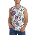 thumbnail image 2 of Lsque Fairy Flower Print Men's Cotton Blend Sleeveless Muscle Shirts (S-3XL)- Moisture Wicking, Odor Protection, UPF 30+,XX-Large, 2 of 8