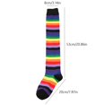 thumbnail image 6 of Hirigin Store Women Thigh High Socks Rainbow Striped Lolita Kawaii Cosplay Christmas Boot Socks, 6 of 6
