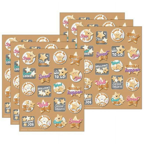 EU-650334 - Star Cookies Sugar Cookie Scented Stickers, Pack of 80 by Eureka