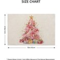 thumbnail image 4 of Christmas Placemats Set of 4, Pink Christmas Tree Bell Gift Place Mats Xmas Table Mat Placemat Heat Resistant Non Slip Line for Holiday Decor 18" x 12", 4 of 6
