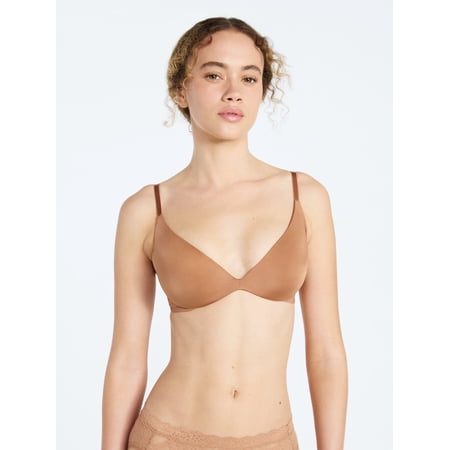 Joyspun Women's Wirefree Shine Push Up Bra, Sizes S-3XL