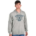 thumbnail image 3 of Fathers Day World's Most Awesome Dad Men's Big & Tall Graphic Zip Up Hoodie Brisco Brands 2X, 3 of 5