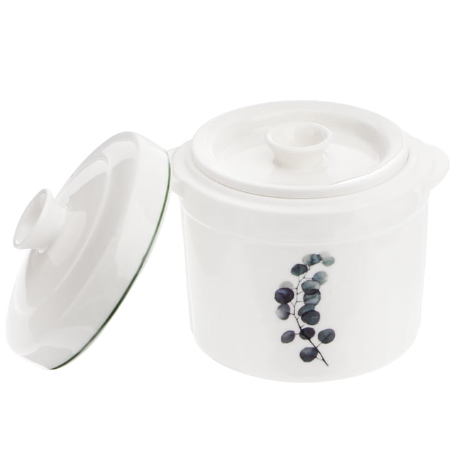 MasteelfCA 1Pc Ceramic Soup Bowl Small Stew Pot Practical Dessert Bowl Baking Tableware
