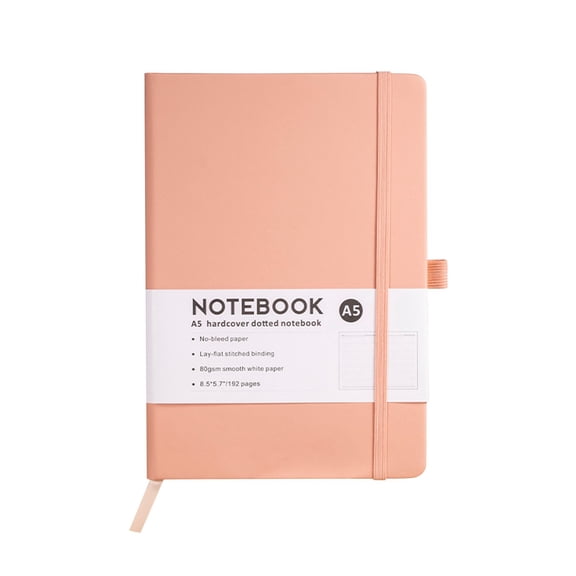 PU Leather Business Notebooks, 5.8" x 8.4", Elastic Closure, Patterned Pages for Professional Note Taking, Meeting Minutes, Personal Journaling, Elegant Durable for Office, Home Use
