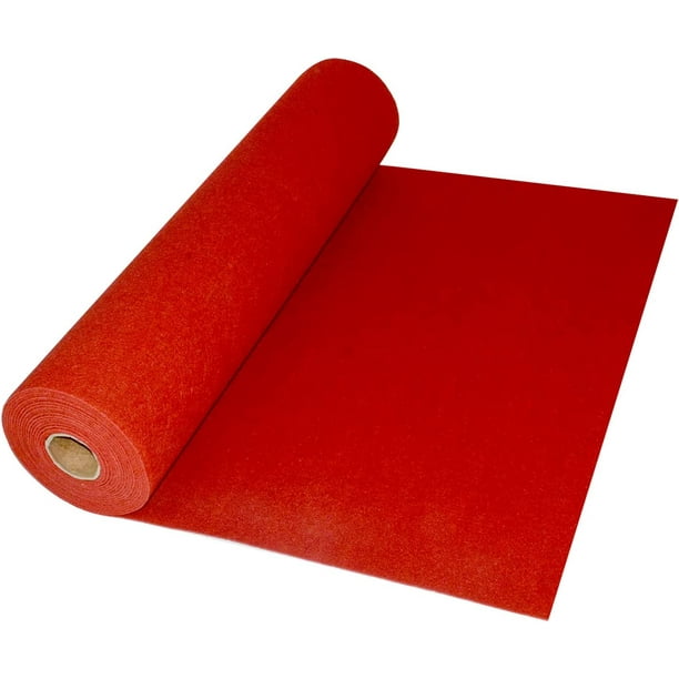 Red Carpet Runner for Party 3.28 X32.8 FT Hollywood Red Runway Rug Roll 5.5MM Thickness Wedding