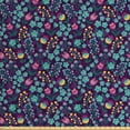 thumbnail image 1 of Meadow Fabric by the Yard, Cartoonish Design Floral Field with Wild Flowers Springtime Composition, Decorative Upholstery Fabric for Sofas and Home Accents, 10 Yards, Plum and Multicolor by Ambesonne, 1 of 2