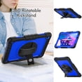 thumbnail image 3 of Case for Lenovo Tab M10 3rd Gen 10.1 inch 2022 with Screen Protector, 360 Degree Rotating Kickstand Hand Strap Heavy Duty Shockproof Cover with Shoulder Strap, Dark Blue PC, 3 of 7