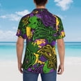 thumbnail image 6 of Bixox Men's Hawaiian Shirts Men's Mardi Gras7 Print Short-Sleeve Shirt-Small, 6 of 8