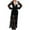 Black, variant on Midi Dresses for Women Sexy Women Patchwork Skull Lace Splicing Long Sleeve Vintage