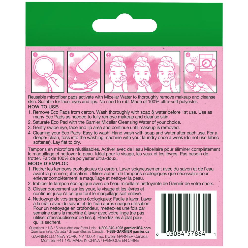 garnier skinactive micellar cleansing eco pads