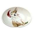thumbnail image 2 of Tabletop Christmas Pet Trinket Dish Stoneware Dog Santa Beard Puppy Xm2250a Hat, 2 of 2
