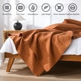 thumbnail image 3 of Juego de colcha HORIMOTE HOME, tamaño king, microfibra naranja quemada, 3 of 7