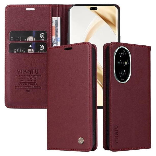 Funda para Honor 200 Pro Estuche de Cuero PU Tipo Cartera con Ranuras para Tarjetas y Cierre Magnético