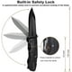 thumbnail image 4 of Cuchillo multifunción 5 en 1, cuchillo multifunción plegable de bolsillo con abrelatas, destornillador para actividades al aire libre, camping, senderismo (seguridad integrada y funda para cinturón) Xemadio QH-264, 4 of 7