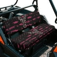 thumbnail image 2 of Uorisanigo UTV Seat Covers Mule Bench Seat Cover Accessories Fit for Kawasaki Mule 3010 Diesel 4x4 2003-2008, UTV Seats Cushion All Weather Protection(Pink Camo American Flag Deer Hunter), 2 of 7