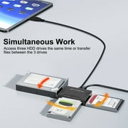 USB 3.0 to IDE/SATA Converter, EEEkit Hard Drive Adapter Fit for Universal 2.5/3.5 SATA HDD/SSD & IDE HDD Drives, Support 6TB