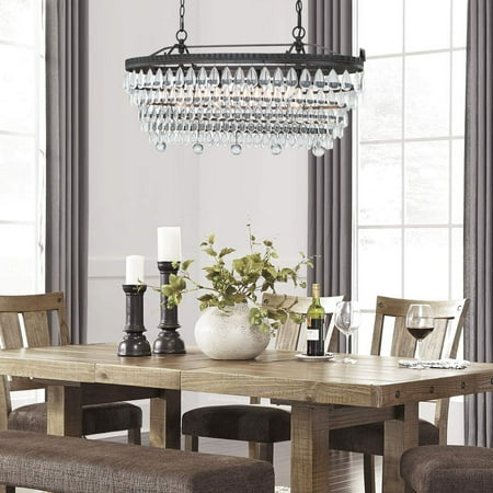 

Jerry Guo Modern Luxury Crystal 4-Light Pendant in Oil Rubbed Bronze