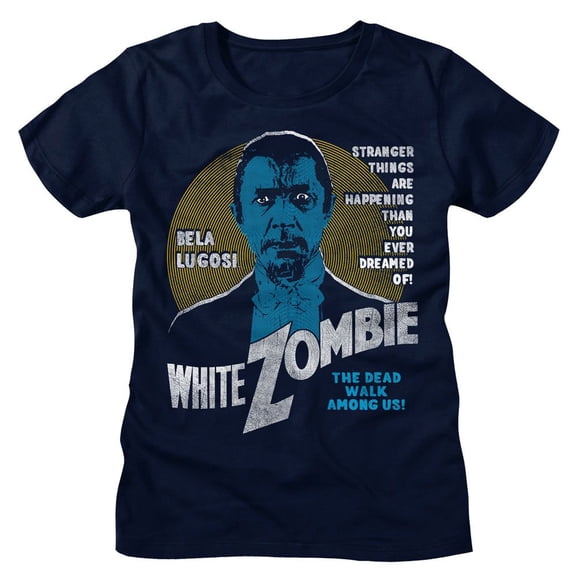 Bela Lugosi Dracula White Zombie Navy Women's T-Shirt