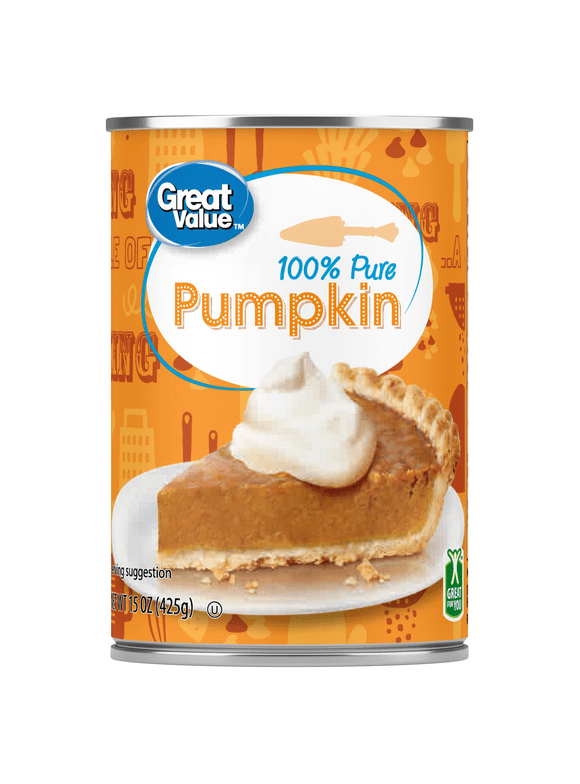 Great Value 100% Pure Pumpkin, 15 oz