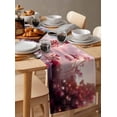 thumbnail image 6 of Pink Christmas Burlap-Cotton Table Runner 120 Inches Long,Farmhouse Xmas Tree Snowflake Farmhouse Table Runners,Outdoor Dining Tablecloths Decor for Baby Shower Party Wedding 13x120, 6 of 9