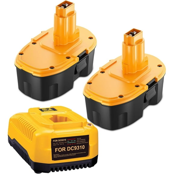 2Pack 18V Replace for dewalt Battery 4.5Ah 18v xrp Batteries DC9096 DC9099 DW9098 with DC9310 18V Dewalt Charger