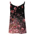 thumbnail image 4 of Womens Plum Blossom Camisoles Casual Summer Tops 2025 Fashion Spaghetti Strap Pleated Tank Top Sleeveless Flowy Loose Cami Blouses Trendy(Black,M), 4 of 5