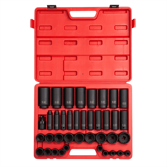 SUNEX 39PC 1/2"DR 12 POINT SAE MASTER IMPACT SOCKET SET