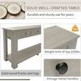 thumbnail image 4 of Console Table, Entryway Table with Storage Drawers and Bottom Shelf, Classic Accent Sofa Table, Console Tables with Solid Wood Frame and Legs for Entryway Bed Room Living Room Apartment,Gray Wash, 4 of 9