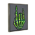 thumbnail image 3 of Stupell Industries Rock On Skeleton Hand Holiday Painting Gray Floater Framed Art Print Wall Art, 17 x 21, 3 of 9