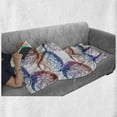 thumbnail image 6 of Boho Art Soft Flannel Fleece Blanket, Ombre Style Colored Crescent Moon with Blossoming Big Rose Flower Petal, Cozy Plush for Indoor and Outdoor Use, 70" x 90", White and Multicolor, by Ambesonne, 6 of 6