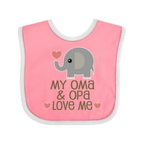 Inktastic Oma and Opa Love Me Boys or Girls Baby Bib