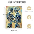 thumbnail image 2 of JEUXUS  Vintage Skull Canvas Wall Art Abstract Human Skeleton Couple Romantic Love Decoration Gift for Bedroom Home Walls Stretched and Framed Ready to Hang, 2 of 5