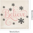 thumbnail image 5 of Pink Christmas Pillow Covers 18x18 Set of 4 for Christmas Decorations Merry Christmas Tree Believe Snowflake Winter Holiday Decor Throw Cushion Case for Home Couch, 5 of 6