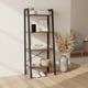 thumbnail image 2 of VASAGLE Estantería de Escalera, Estantería de 4 Niveles, para Salón, Dormitorio, Cocina, Oficina en Casa, Estilo Industrial, Marco de Acero, Marrón Rústico y Negro, 2 of 8