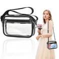 thumbnail image 5 of Clear Crossbody Bag, Stadium Approved Transparent Messenger Purse, Waterproof PVC Clear Shoulder Bag, Adjustable Strap Concert Clear Bag, Lightweight Clear Sling Bag, Portable Clear Storage Handbag, 5 of 5
