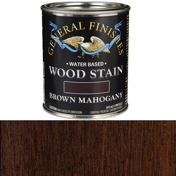 General Finishes Water Based Wood Brown Mahogany Stain, Pint