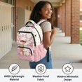 thumbnail image 4 of HELLHERO Adjustable Shoulder Strap Casual Daypack for Preschool Elementary School, 600D Polyester Durable 17 Inch Kids Backpack, Axolotl Ice Cream Print, 4 of 8