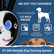 E-Collar ET‑300 ZEN Mini Educator Remote Humane Dog Training Collar – 1/2 Mile Range, Waterproof, 100 Blunt Stimulation Levels, Tone or Vibration Mode