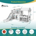 thumbnail image 2 of JOYLDIAS 9 IN 1 Toddler Slide Kid Climber Slide Playset Playhouse with Basketball Hoop Indoor Outdoor Backyard Playground Toy (Gray, White), 2 of 8